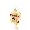 Pendentif Tête De Maure Rubis Or Jaune Virginie - PT2R