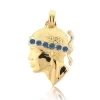 Pendentif Tête De Maure Saphir Or Jaune Carla - PT3S