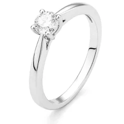 Solitaire Diamant En Or Blanc Diamant De 0.05 Ct - Shanna