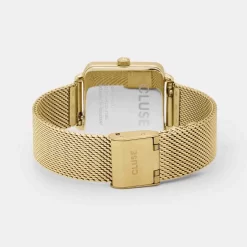 Cluse Tétragone Watch Mesh Stones Green, Gold Colour - 28 Mm - CW10309 -Hamilton Magasin ori tetragone watch mesh stones green gold colour 28 mm cw10309 46344 69261